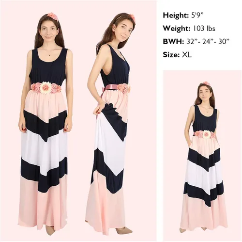 Vista 3 de Hosukko - Vestidos para mí y mamá, cinturón y diadema (bolsillos laterales).