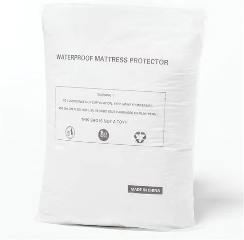 Vista 9 de Protector de colchón 100% impermeable, tamaño individual, sábana bajera acolchada, funda de colchón de relleno de algodón suave lavable con bolsillo