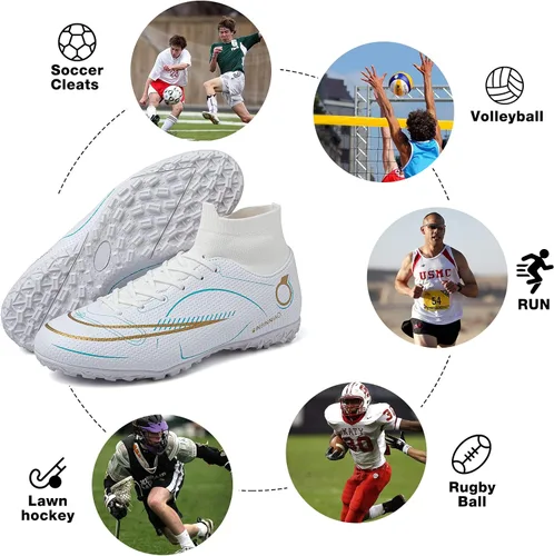 Vista 6 de CBUSTER Zapatos de fútbol para hombre y mujer, zapatos de fútbol AGTF
