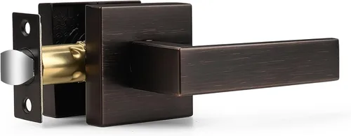 Vista 14 de Probrico Palanca de Paso Interior Negro Mate, Manija de Puerta de Pasillo y Armario sin Llave de Servicio Pesado, Herrajes de Interior Resistentes