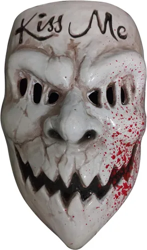 Vista 4 de Gmasking Máscara de cosplay de asesino erradicado de terror 2018 Anarquía Máscara de beso de Halloween