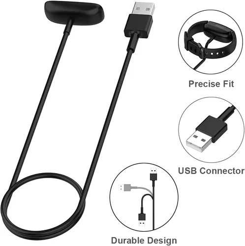 Vista 4 de Emilydeals Cargador para Fitbit Inspire 2, Ace 3 cable de carga USB de repuesto con cable de 3.3 pies para Fitbit Inpsire 2 y Ace 3 (1)