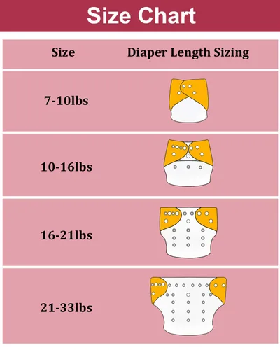 Vista 6 de babygoal - Juego de 6 fundas para pañales de tela con bolsa húmeda para pañales ajustables y predoblados con doble refuerzo, ajustables