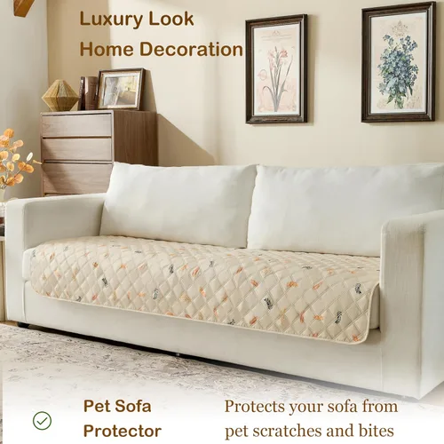 Vista 2 de Funda reversible para cama de perro con forro impermeable, funda deslizable resistente al agua, protector de muebles y manta para mascotas, funda