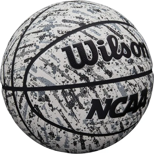 Vista 2 de Wilson NCAA Replica Splatter Basketball - Tamaño 7 - 29.5 pulgadas, negro/blanco