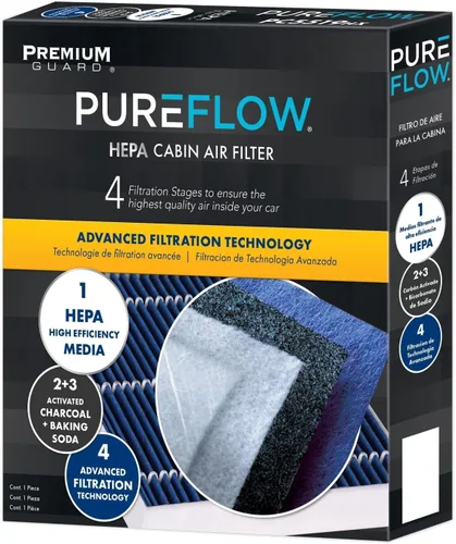 Vista 2 de Filtro de aire de cabina Pureflow HEPA PC99554HX Compatible con Hyundai Sonata 2020 2020-22