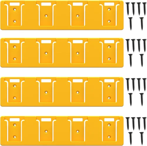 Vista 8 de Soporte de batería compatible con soporte de batería DeWalt 20V, montaje de 4 ranuras a granel, herramienta de garaje, herramientas para Dewalt 20v