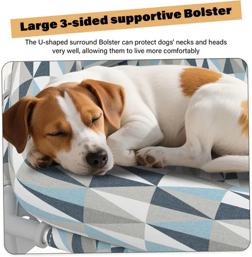 Vista 2 de Cama ortopédica para perros – Camas con refuerzo, camas elevadas refrigerantes para perros con marco de metal, cama elevada para perros, fácil