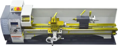 Vista 8 de 7 "* 12" torno de metal de sobremesa, torno de metal de precisión de hilos métricos/pulgadas, mini torno 600W motor sin escobillas
