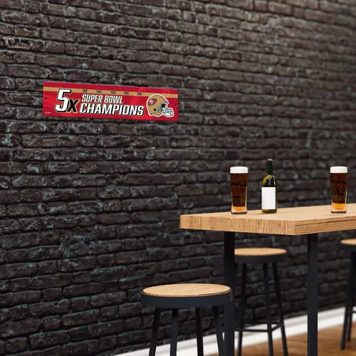 Vista 5 de Señal de calle de plástico NFL Rico Industries 4" x 16