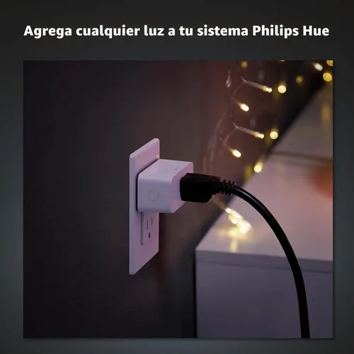 Vista 3 de Enchufe inteligente Philips Hue, blanco - 1 paquete - Convierte cualquier luz en una luz inteligente - Controla con la aplicación Hue - Compatible