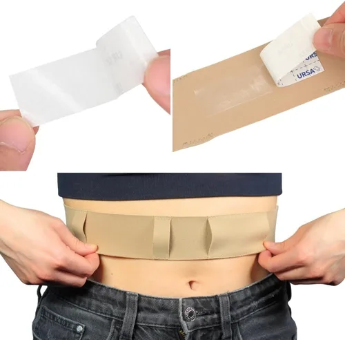 Vista 7 de Cinturón de tubo de diálisis peritoneal – Cinturón de catéter PD delgado, suave y elástico – Seguro para la piel – Fabricado en el Reino Unido