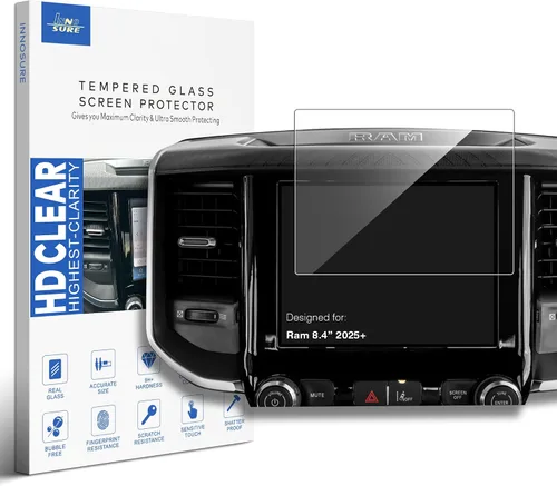 Vista 11 de Protector de pantalla de vidrio prémium para Ram 1500 2500HD 3500HD Uconnect 8.4 pulgadas (2013-2024) pantalla táctil (HD transparente)