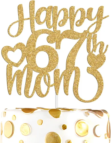 Vista 15 de Decoración para tartas con texto en inglés "Happy 50th Mom", feliz 50 cumpleaños para madre, saludos a 50 años, cumpleaños, aniversario, suministros