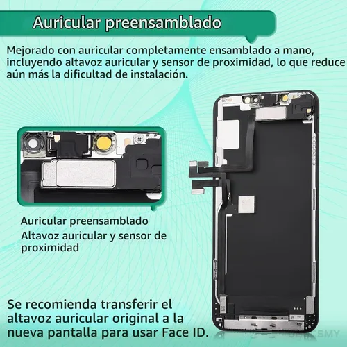 Vista 3 de Para iPhone 11 Pro Max Reemplazo de pantalla LCD táctil 3D Digitalizador 6.5 "Montaje de marco completo Auricular frontal oído altavoz sensor Kit