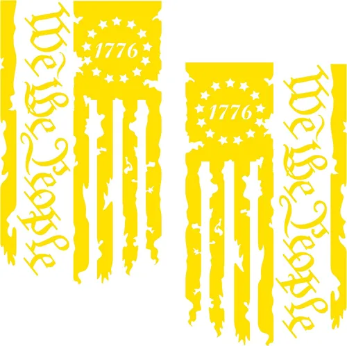 Vista 10 de We The People Betsy Ross Flag 1776 - Calcomanía de vinilo para puerta trasera de camión, 2 unidades, calcomanías de preámbulo de la Constitución