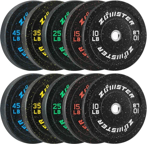 Vista 7 de Disco de Peso Bumper Disco Olímpico Hi-Temp Disco de Peso Bumper con Inserto de Acero Disco de Levantamiento de Pesas para Entrenamiento de Fuerza