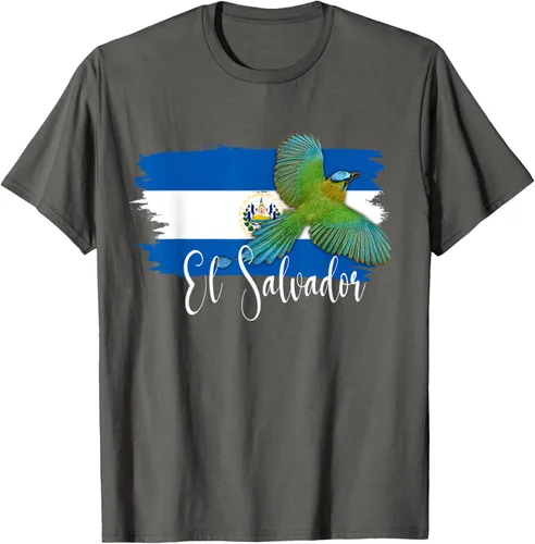 Vista 86 de Camiseta con la bandera de El Salvador, mapa de El Salvador, camiseta de Salvador para mujer, Negro