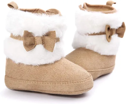Vista 5 de LIVEBOX Prewalker Botas de invierno para bebés y niñas con suela antideslizante suave de alta calidad