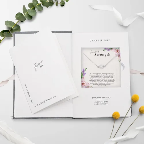 Vista 6 de HOPE LOVE SHINE Regalos inspiradores para mujeres, collar de fuerza motivacional, regalo de infertilidad para ella, collar de guerrero contra