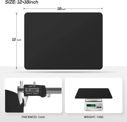 Vista 8 de FLASLD Tapete resistente al calor para freidora de aire, tapetes de silicona ignífugos para encimera de cocina, protector de encimera, Negro