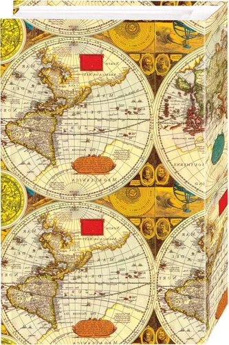 Vista 4 de Álbum de fotos de 3 anillos con 504 bolsillos para fotos de 4 x 6, diseño de mapa del mundo antiguo