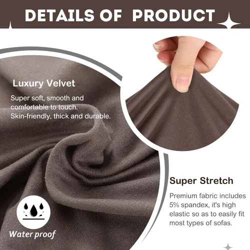 Vista 5 de Funda de sofá modular en forma de L, fundas suaves y elásticas, protector de muebles seccionales para mascotas, se adapta bien, antideslizante