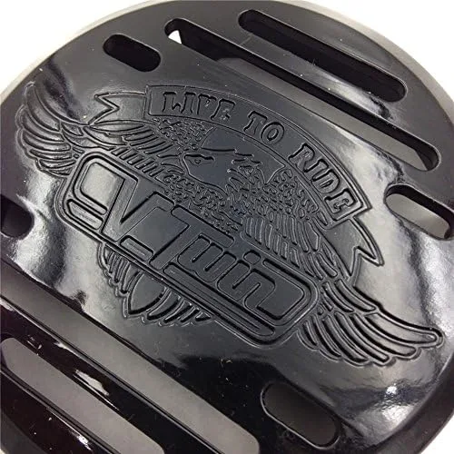 Vista 2 de SMT-Cubierta de bocina compatible con Kawasaki Vulcan 800 Vstar 650 1100 Classic Silverado Negro [B00RNIU796]
