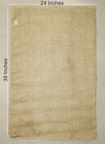 Vista 3 de Bolsa de patatas de 24 x 39 pulgadas, de Cotton Craft, hecha de arpillera 100 % natural, ecológica, resistente, pack por 4