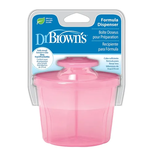 Vista 6 de Dr. Brown's Dispensador de fórmula de viaje con tapa, sin BPA, rosa, capacidad para 27 onzas, (paquete de 12)
