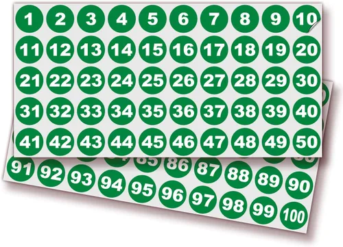 Vista 22 de iSYFIX Calcomanías negras de números consecutivos – 1 a 100, 1 pulgada, 1 juego – Vinilo autoadhesivo de alta calidad, ideal para inventario