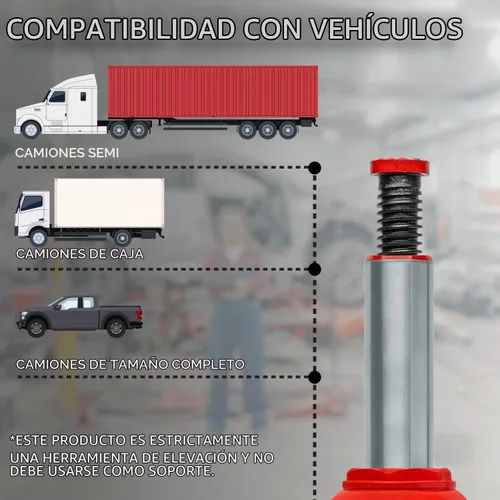 Vista 4 de Stark USA Gato hidráulico de botella de 20 toneladas, equipo de levantamiento de pesas de gran capacidad con mango automotriz (40,000 libras)