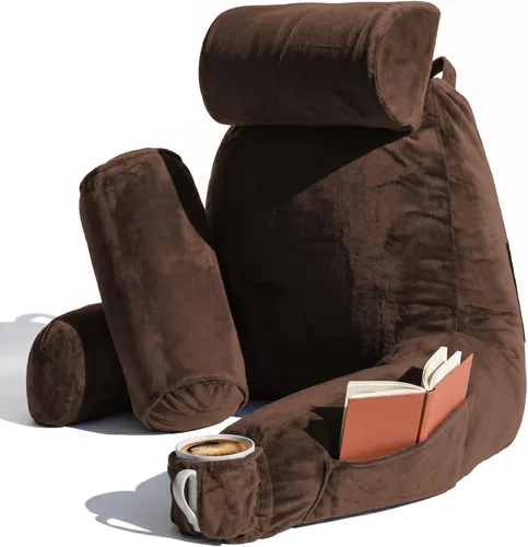Vista 53 de Nestl Almohada de lectura para niños y adolescentes con espuma viscoelástica triturada, almohadas de respaldo para leer, ver y jugar, uso