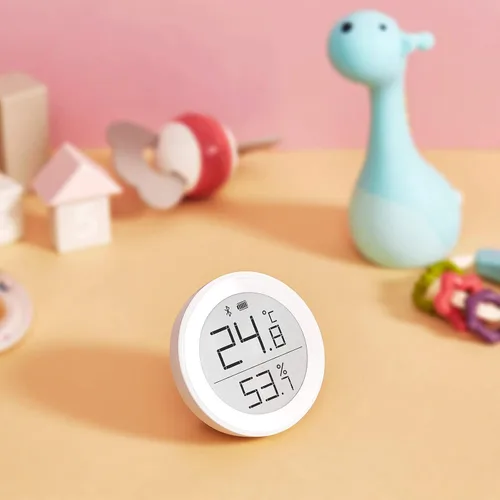Vista 9 de Qingping Termómetro digital Bluetooth, higrómetro, monitor preciso de temperatura y humedad, sensor de temperatura inteligente para interiores