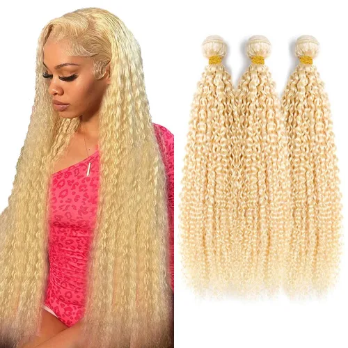Vista 290 de 300g 1B27 Human Hair Bundles Honey Blonde Bundles Human Hair 10A Brazilian Virgin Remy Hair Extensions 8 10 12 Inch