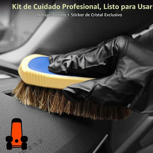 Vista 6 de YeewayVeh Cepillo de Limpieza de Cuero con Cerdas de Crin de Caballo - Cepillo Mejorado de Cerdas Largas para Cuero de Automóvil con Agarre Suave