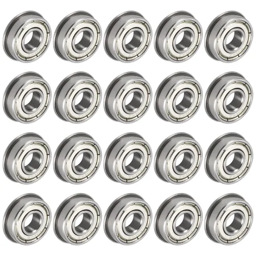 Vista 19 de uxcell Rodamiento de bolas con brida FR8ZZ, 4 rodamientos de brida ABEC1 de doble blindaje de acero cromado de 1/2 "x 1 1/8" x 5/16 pulgadas