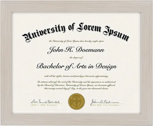 Vista 14 de Americanflat - Marco de diploma de 8.5 x 11 pulgadas con vidrio resistente a las roturas - Marcos de documentos con madera de ingeniería - Colección
