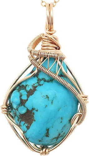 Vista 18 de Designs by Nature Gems – Collar con colgante, cadena chapada en oro de 18 pulgadas de 14 quilates