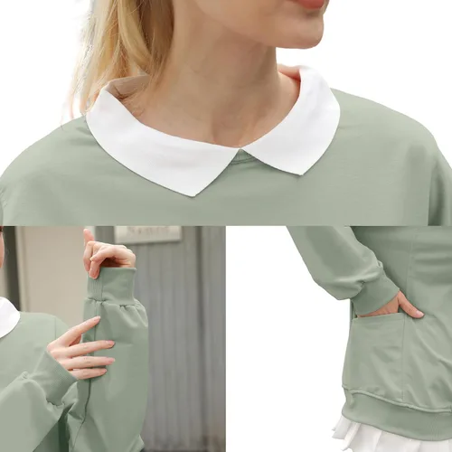Vista 6 de KIEKIECOO Linda sudadera estética de rana para adolescentes y niñas, sudadera con capucha con gráficos de dibujos animados Kawaii para mujer
