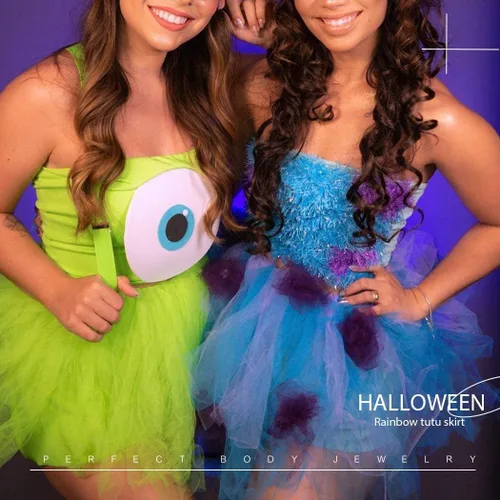 Vista 7 de COSYDAYS Falda tutú de tul de Halloween, falda de tutú de ballet para adultos, falda de tutú de calabaza para fiesta de festival para mujer