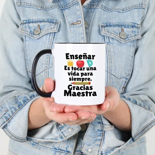 Vista 4 de Casitika Regalos para Maestras Agradecimiento. Regalos para profesores en español. Taza de café Dia Del Maestro En Español de 11 Oz Regalo Para