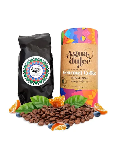 Vista 2 de Agua Dulce Café molido 100% arábica de origen único, especialidad gourmet de comercio justo de Costa Rica, proceso de miel, 12 onzas, paquete de 1