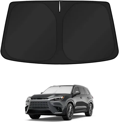 Vista 262 de KUST - Parasol plegable para parabrisas para BMW X1 E84, accesorios 2011 2012 2013 2014 2015, protector de visera de sol ajustable que bloquea