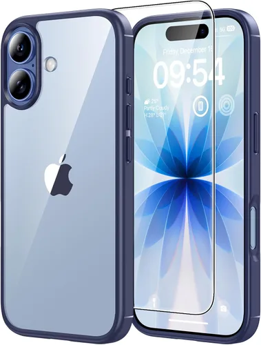 Vista 122 de TAURI Funda para iPhone 17, antiamarilleamiento con protector de pantalla, protección de grado militar, a prueba de golpes, delgada para iPhone 17