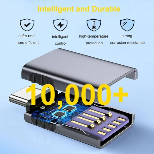 Vista 5 de Adaptador USB C a USB, adaptador USB 3.2 hembra a USB C macho OTG, carga rápida de 60 W, para MacBook, iPad, iPhone, Samsung, Dell XPS y más