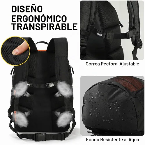 Vista 4 de [Usado] MIER Gym Backpack 40L Basketball Backpack with Ball Compartment & Shoes Storage Multi-Functional Sports Soccer Bag Large Equipment Back Pack