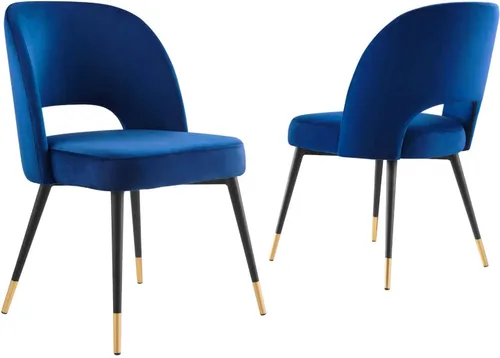 Vista 13 de Modway Rouse Performance - Silla de comedor de terciopelo en color blanco, 23 x 20 x 32