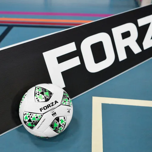 Vista 4 de FORZA Pelota de fútbol sala Pro Fusion Balón de fútbol premium para juegos en interiores y exteriores – Tamaños 3 y 4
