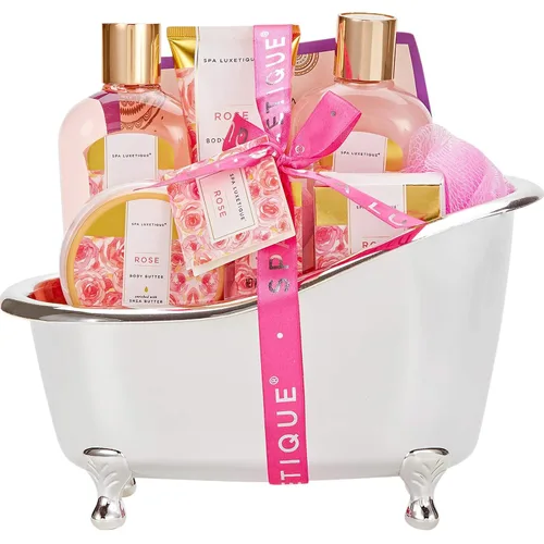 Vista 12 de Regalos de cuidado personal para mujeres, Spa Luxetique, 8 cestas de regalo para el baño y el cuerpo de margaritas para ella, juego de baño con baño